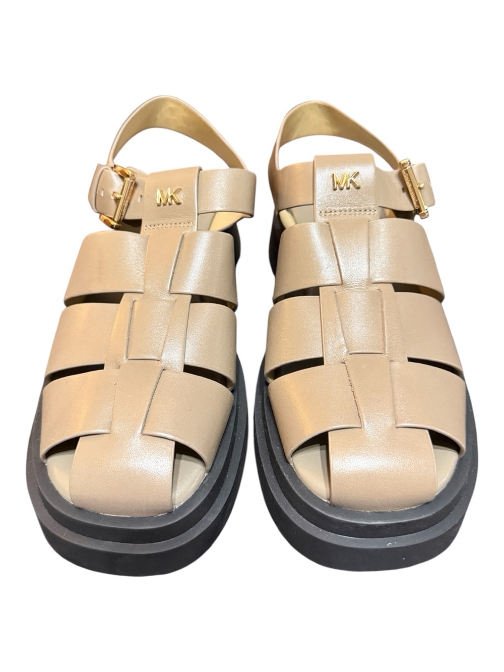 Michael Kors Leather Fisherman Platform Sandals Size 6 NWOB